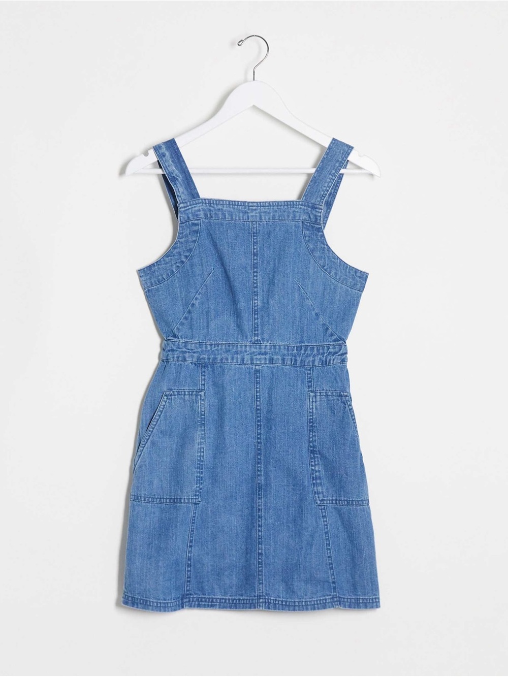 ASOS DESIGN SOFT DENIM PINAFORE size 2 - Picture 2 of 7